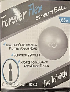 Exercise Ball 65cm Forever Flex Professional Grade Balance & Stability Ball - Picture 1 of 4