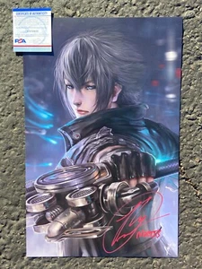 1x NOCTIS CAELUM FINAL FANTASY VII ART PRINT AUTOGRAPHED SIGNED KAIJI TANG COA - Picture 1 of 1
