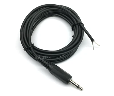 PHILMORE 6 ft 3.5mm 1/8 Mono Male Mini Plug to Bare Wire Audio Headphone Shielded Cable