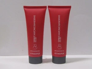 Spirit por Antonio Banderas Para Hombre Lote de 2 x 2.5 OZ Gel de Baño y Ducha Nuevo - Imagen 1 de 1