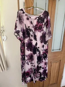 Studio 8 By Phase Eight Pink Purple Floral Dress 22 - Picture 1 of 8