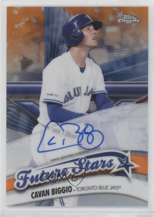 2020 Topps Chrome Future Stars Orange Refractor /25 Cavan Biggio #FSA-CB Auto - Image 1 of 2