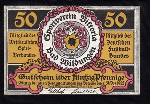 BAD WILDUNGEN -  GERMANY NOTGELD  -  50  PFENNIG - Bild 1 von 2