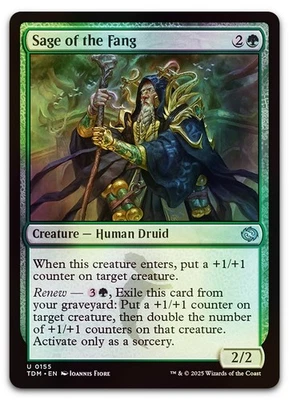 Sage of the Fang #155 (Foil) (LP) Tarkir Dragonstorm TDM Magic MTG - Image 1 of 2