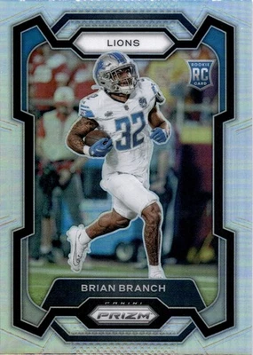 2023 Panini Prizm - Rookies Brian Branch #328 Silver Prizm (RC)  - Image 1 of 3