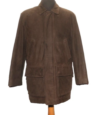 SUPERB BROOKS BROTHERS HEAVY LEATHER JACKET COAT SIZE SMALL BROWN - Image 1 of 4