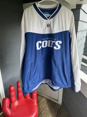 Vintage 90s Indianapolis Colts Reebok Windbreaker Jacket Blue [RARE] | Size 2XL - Image 1 of 4