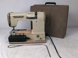 VTG ELNA Supermatic Sewing Machine With Metal Case Made In Switzerland - Works - Picture 1 of 12