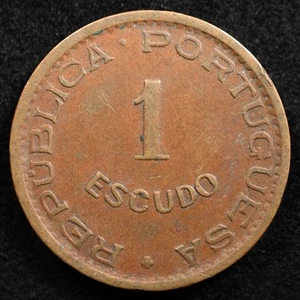 Angola 1 Escudo 1963, Coin, Inv#F646 - Picture 1 of 2