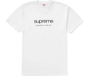 Camiseta Supreme Shop, Blanca, Talla Mediana, Camiseta con Logo, Auténtica - ¡Nueva! - Imagen 1 de 3