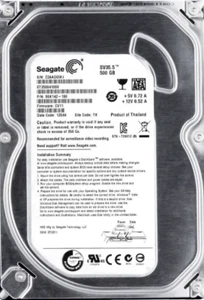 Disque Dur SEAGATE SV35.5 ST3500410SV 500GB 7.2K 16MB SATA II 3.5'' - Afbeelding 1 van 3