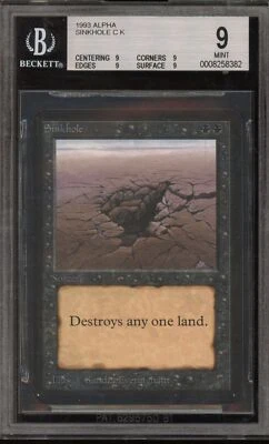 Magic the Gathering MTG Sinkhole Alpha BGS 9 Mint - Image 1 of 2