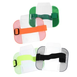 4 piezas Brazalete Porta Insignia Brazalete Porta Tarjetas de Identificación Insignia Cubierta Protectora para Trabajador - Imagen 1 de 12