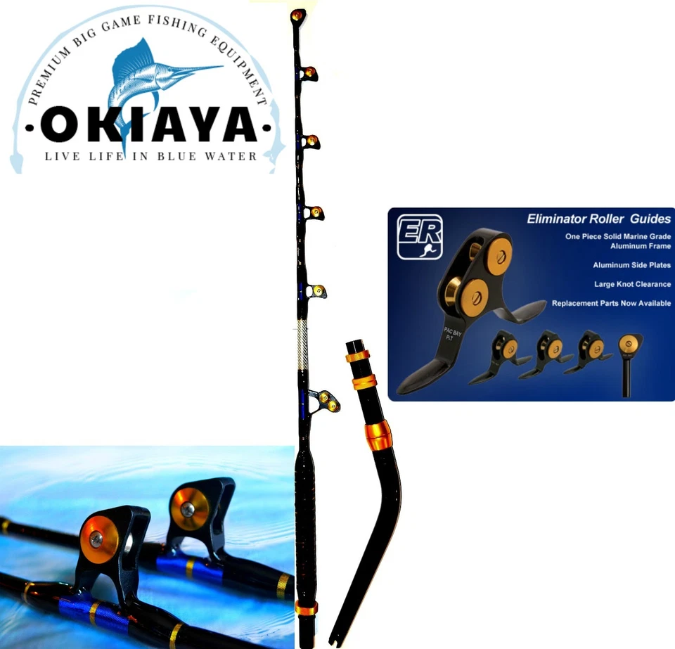 OKIAYA VENOM PRO BENT BUTT FISHING ROD 80-130 LB. "THE MONSTER"  PAC BAY GUIDES - Image 1 of 4