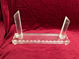 Vintage Lucite Picture Frame Valet Stand Pillar Art Deco MCM - Picture 1 of 4