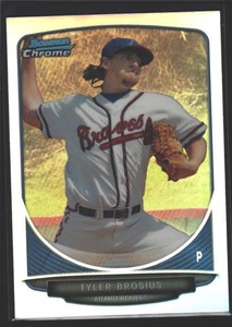 TYLER BROSIUS ATLANTA BRAVES ROOKIE REFRACTOR RC SP 2013 BOWMAN CHROME