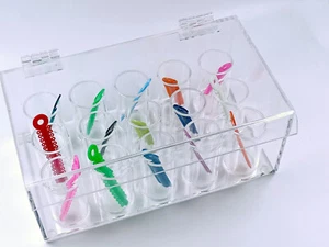 Dental Acrylic Ligature Ties Holder Storage Box Orthodontic Container 15Tubes - Picture 1 of 9