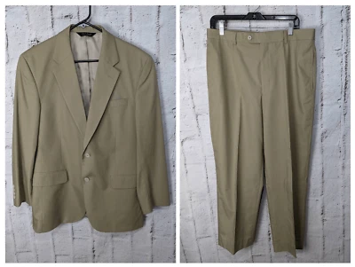 Jos. A. Bank Mens Suit 2 Piece Beige Tan Blazer 40R Pants 34x28 - Image 1 of 4