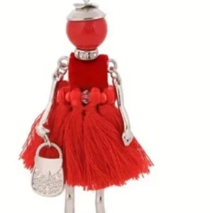 Mod Lady Keychain Red - Picture 1 of 3