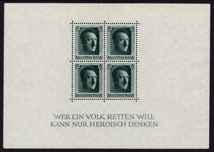 ALEMANIA 1937 A.H. HOJA MINIATURA CUMPLEAÑOS, SG MS635, COMO NUEVA NH, CAT. 90€ - Imagen 1 de 2