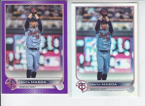 (2) 2022 Topps Series 2 Kenta Maeda Silver Foil + Meijer Purple Twins #622 - Picture 1 of 2