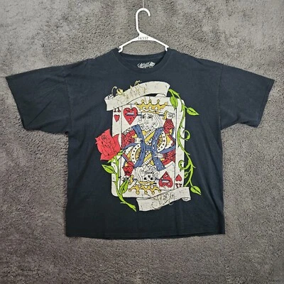 Camisa Y2K Silver Star Casting Hombres XXL Patinador Grunge MMA Tarjeta Rey de Corazones Foto 1 de 4
