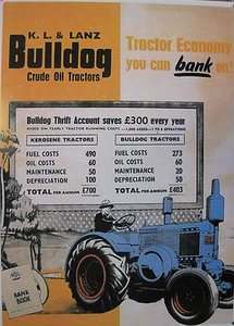 K.L. & Lanz Bulldog Crude Oil Tractors Metal Sign (206) - Picture 1 of 1