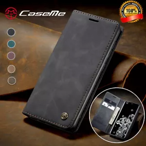 For iPhone 15 14 13 12 Pro XS Max 7 8 SE Magnetic Wallet Case Leather Flip Cover - Picture 1 of 43