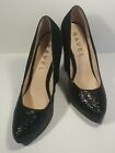 RAVEL SIZE 6 BLACK SUEDE/ SPARKLY COURT SHOES.    B150071923B2/26