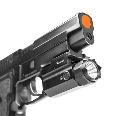 NEW NcStar 3W 150 Lumen LED Quick Release FlashLight w Strobe All Size Pistols - Image 1 of 4