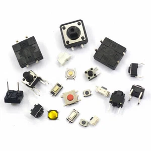 3x6mm 12x12mm etc. Interruptor pulsador táctil de varios tamaños DIP SMD con soporte - Imagen 1 de 27