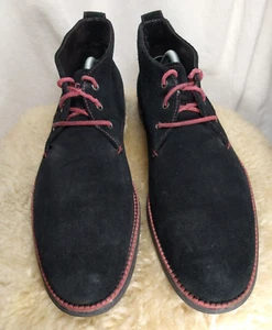 BOTA DE DESIERTO DONALD J PLINER PARA HOMBRE GAMUZA CUERO BOTÍN TALLA 10 M NEGRA - Imagen 1 de 18