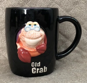 Taza 3D Cangrejo Antiguo Crustáceo Lados Delanteros y Traseros Exterior Negro Interior Púrpura Usada en Excelente Condición - Imagen 1 de 12