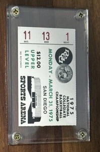 1975 FINAL FOUR CHAMPIONSHIP TICKET STUB UCLA WOODENS LAST GAME NCAA BASKETBALL - Picture 1 of 2