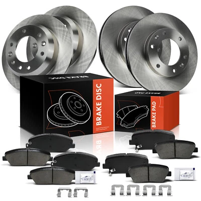 12x Front & Rear Side Disc Rotors & Brake Pads for Kia Sedona Hyundai Entourage - Изображение 1 из 4