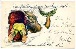 Olgilvie Humor, "I'm Feeling Down in the Mouth" UDB pm Montreal to Boston 1905  - Bild 1 von 2