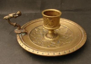 Top E.G. Zimmerman Hanau bronze Candlestick Carpe Diem nr. 12731 / 14398 - Picture 1 of 5
