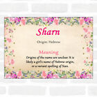 Sharn Name Meaning Floral Certificate