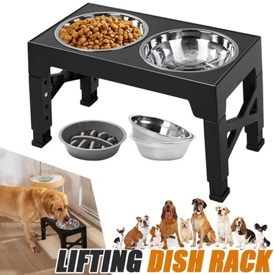 Katzennapf Erhöht Futterstation Katze - Futternäpfe Katzen 2er Set Näpfe Erhöht - Bild 1 von 4