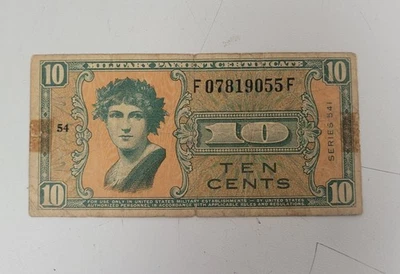 U.S. Military Payment Certificate 10 Cents Series 541 - Image 1 of 2
