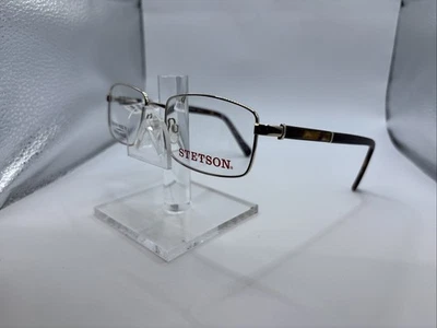 STETSON 324 057 56/18 145 Men’s Gold Full Rim Eyeglasses A5143 - Image 1 of 4