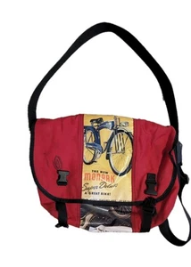 Timbuk2 ROT Fahrrad NYLON CANVAS SCHULTERTASCHE LAPTOP MESSENGER Fahrradmotiv - Bild 1 von 8