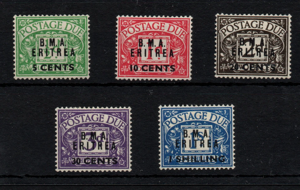 BMA Eritrea KGVI 1948 Postage Dues D1-D5 mint LHM WS45211 - image 1 of 1