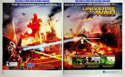 Póster publicitario de revista impresa Universe at War Earth Assault Petrogliph Games PC 2007 Foto 1 de 4