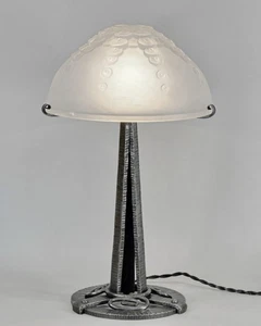 MULLER FRERES : French 1930 art deco lamp .............. daum degué era France - Picture 1 of 14
