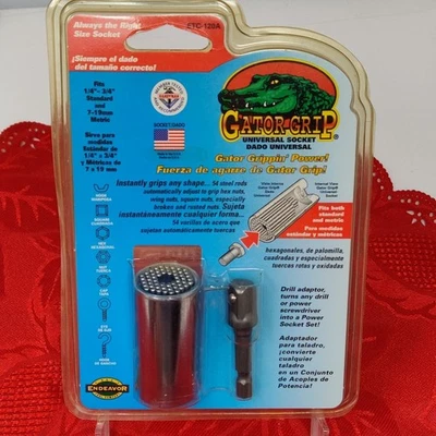 Gator Grip Universal Socket Adjustable Standard/Metric Drive Socket Endeavor USA - Image 1 of 4