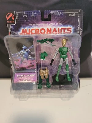 Figura de acción Palisades Micronauts Space Glider 2002 4" serie 1 verde nueva sin usar, en caja Foto 1 de 4