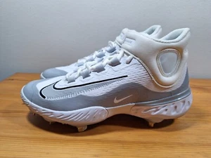 Nike Alpha Huarache Elite 4 Mid Mens Size 9 Metal Baseball Cleats FD2744-102 New - Picture 1 of 7