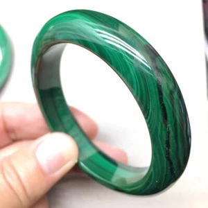56.5mm Genuine Natural Green Malachite Gemstone Beads Bracelet AAAA - Picture 1 of 3