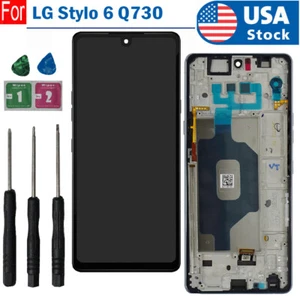 For LG Stylo 6 Q730 LMQ730TM LMQ730TM3 LCD Display Touch Screen Digitizer +Frame - Picture 1 of 6